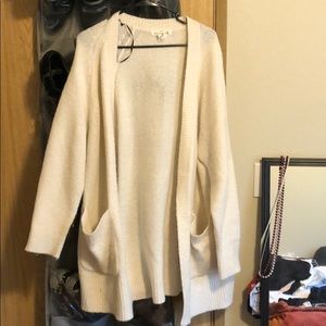 White cardigan
